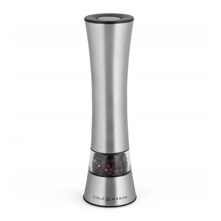 Cole&Mason - Электрический salt or pepper grinder BURFORD 4xAAA 18 cm матовый хром
