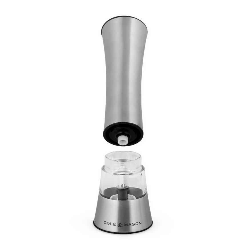 Cole&Mason - Электрический salt or pepper grinder BURFORD 4xAAA 18 cm матовый хром