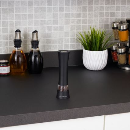 Cole&Mason - Електричний млинок для спецій BURFORD 4xAAA 18 см чорний