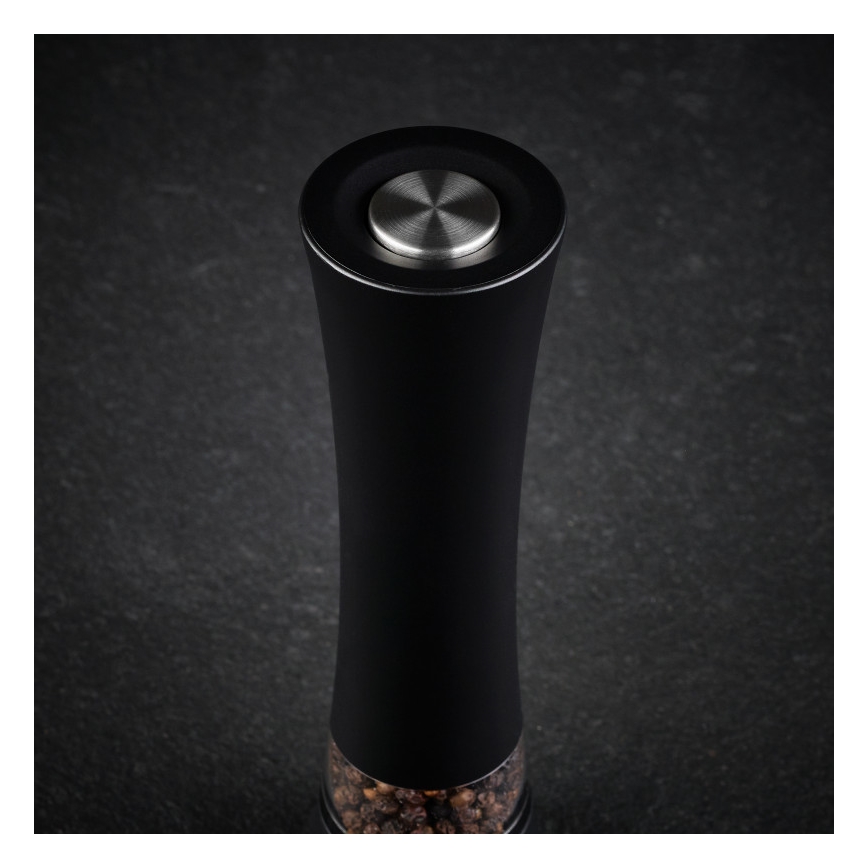 Cole&Mason - Електричний млинок для спецій BURFORD 4xAAA 18 см чорний