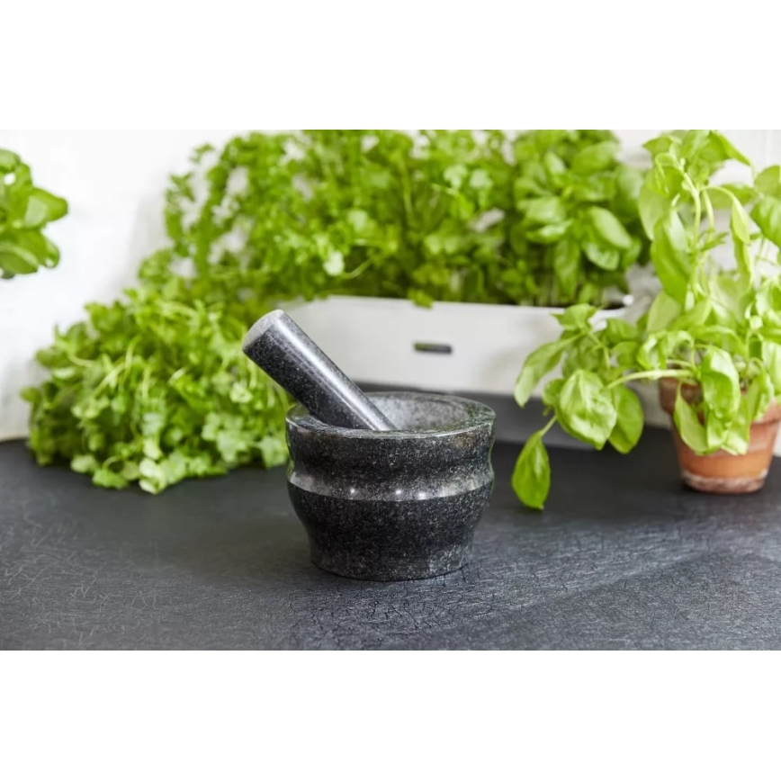 Cole&Mason - Гранитная ступка с пестиком GRANITE диам. 18 см гранит/черный