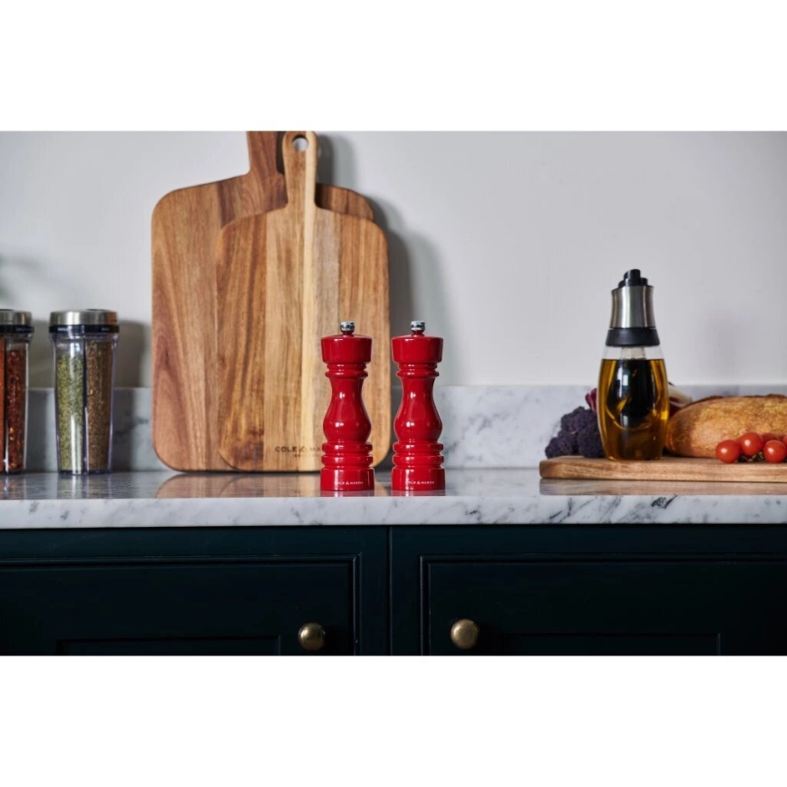 Cole&Mason - Млинок для перцю LONDON 18 см бук/червоний