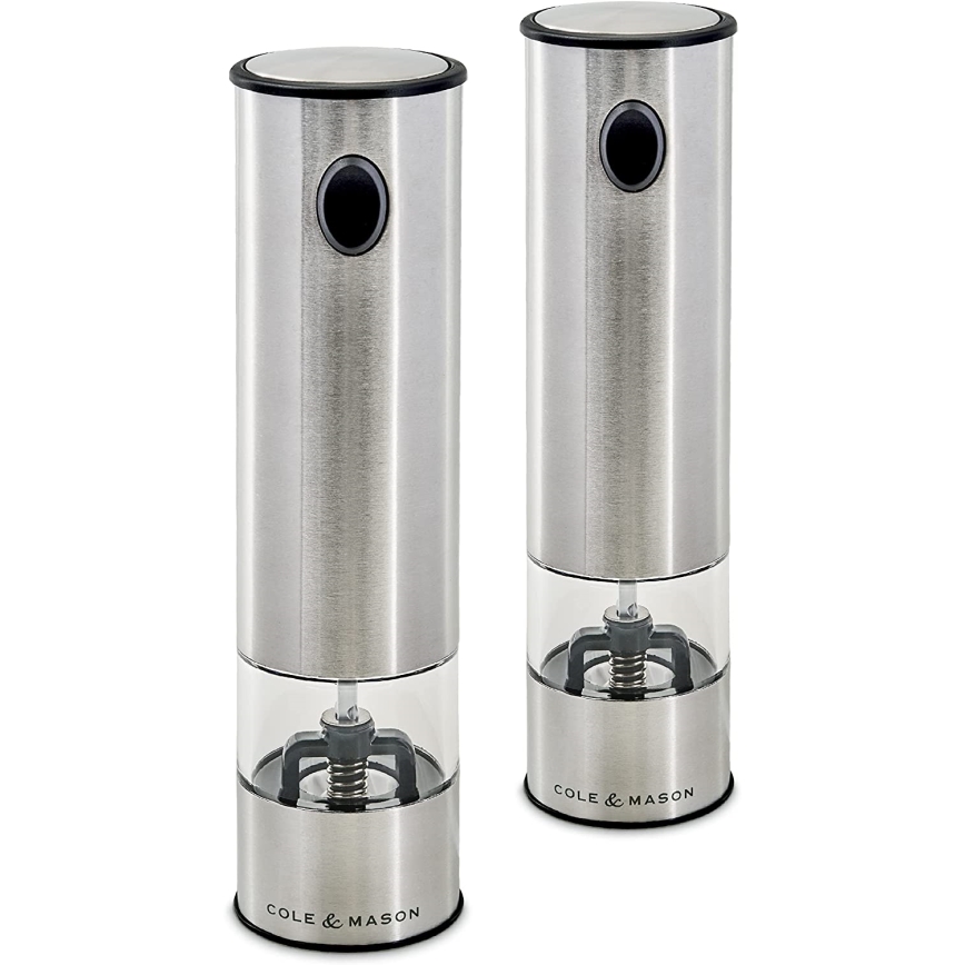 Cole&Mason - Набір електричних млинів для спецій BATTERSEA 2 шт. 6xAAA
