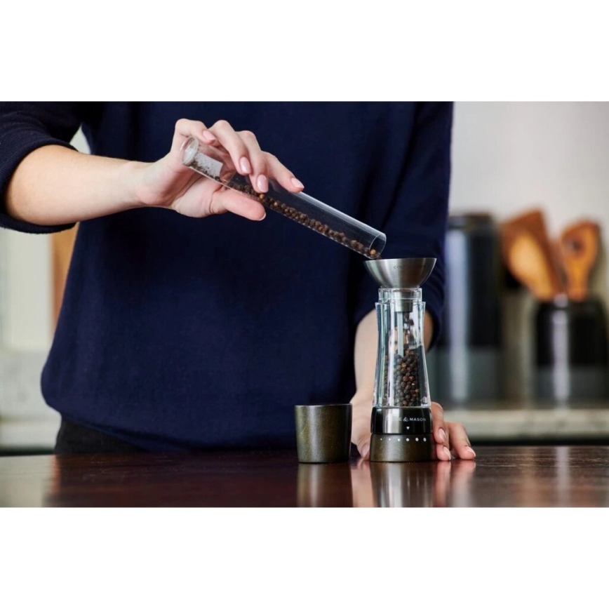 Cole&Mason - Набір млинів для солі та перцю DERWENT 2 шт. 19 см бук/чорний