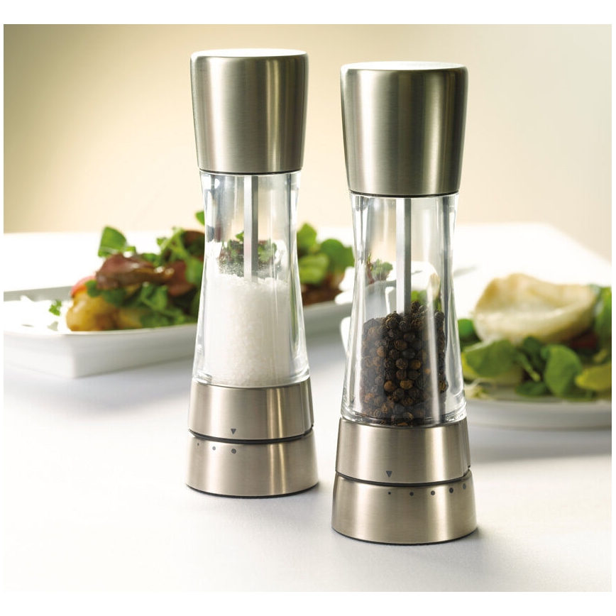 Cole&Mason - Набір млинків для солі та перцю DERWENT 2 шт. 19 см блискучий хром