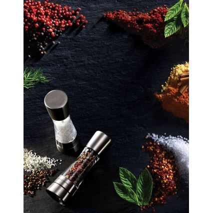 Cole&Mason - Набір млинків для солі та перцю DERWENT 2 шт. 19 см блискучий хром