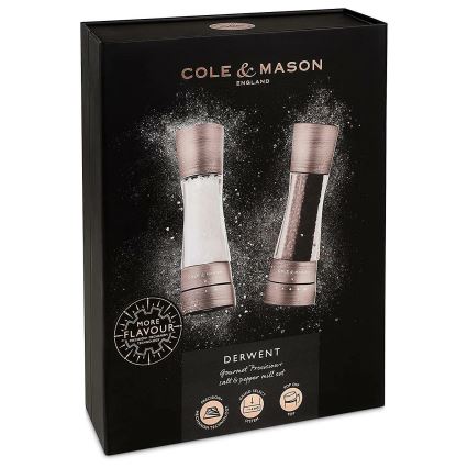 Cole&Mason - Набор мельниц для перца и соли DERWENT 2 шт. 19 см матовый хром