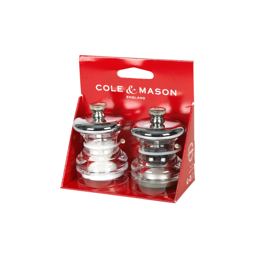Cole&Mason - Набор мельниц для соли и перца BUTTON 2 шт. 6,5 см