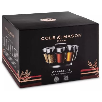 Cole&Mason - Вращающаяся подставка с набором специй MASTER, 9 предметов