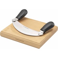 Cole&Mason - Кухонная разделочная доска и нож для зелени 21,5x51,5 см бук