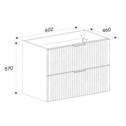COMAD ADEL WHITE 82-60-B-2S - Тумба під умивальник ADEL 57x60,2 см біла