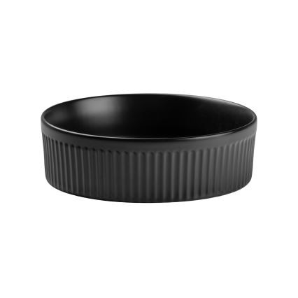 COMAD BEYOND 2 BLACK ( E-6565 ) - Умивальник накладний (на стільницю) BEYOND діаметр 36 см кераміка/матовий чорний