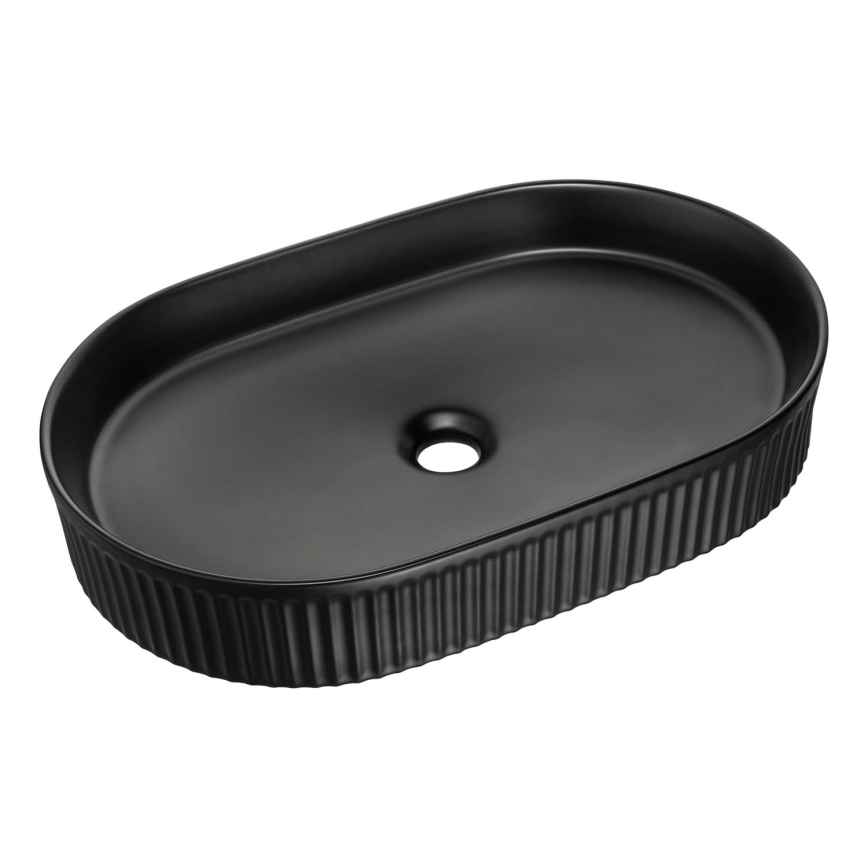 COMAD BEYOND 3 BLACK (E-6531) - Раковина на столешницу BEYOND 56x36 см керамика/матовый черный