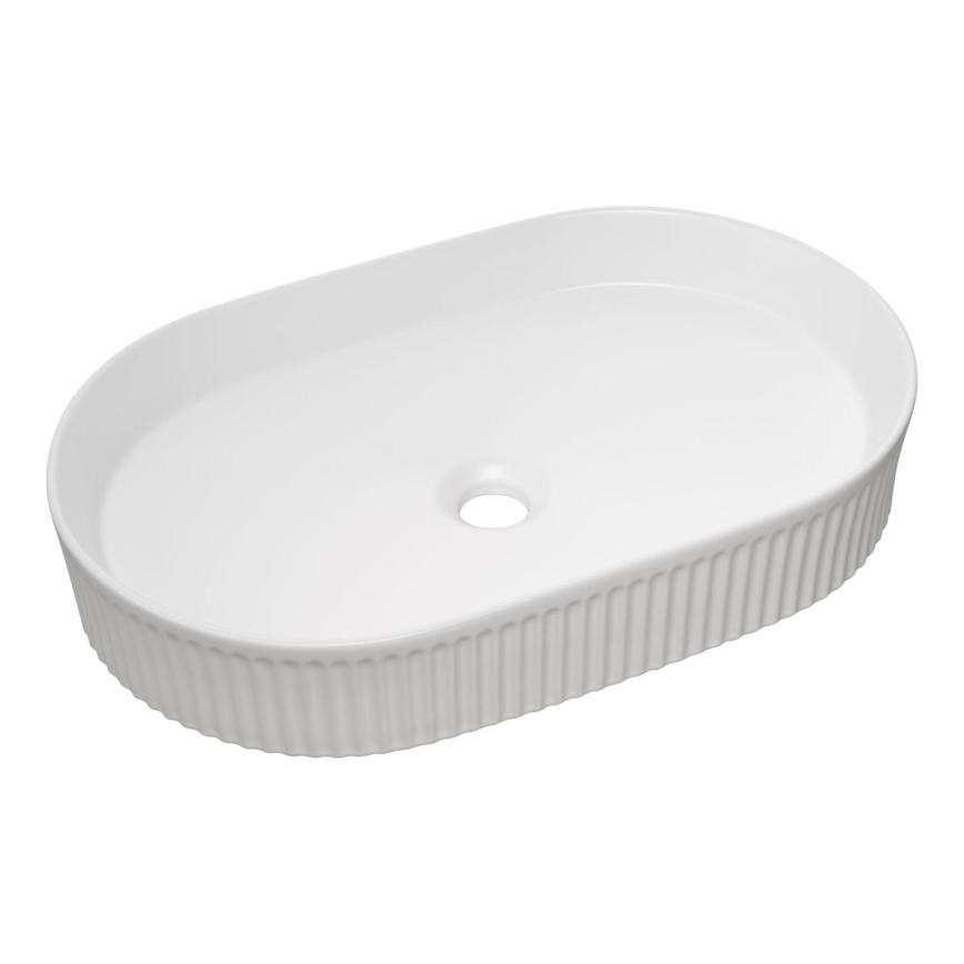 COMAD BEYOND 3 WHITE ( E-6531 ) - Умивальник накладний (на стільницю) BEYOND 56x36 см кераміка/глянцевий білий