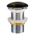 COMAD CLICK-CLACK T201M-B12-3 - Відведення для умивальника CLICK-CLACK діаметр 7 см матовий чорний