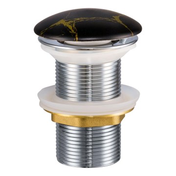 COMAD CLICK-CLACK T201M-B12-3 - Відведення для умивальника CLICK-CLACK діаметр 7 см матовий чорний