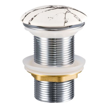 COMAD CLICK-CLACK T201M-W17-3 - Слив для умывальника CLICK-CLACK диаметр 7 см матовый белый