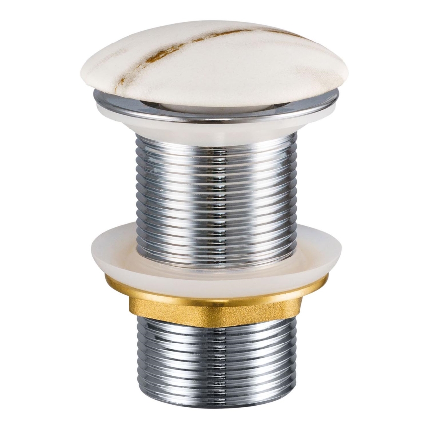 COMAD CLICK-CLACK T201M-W3-3 - Відведення для умивальника CLICK-CLACK діаметр 7 см матовий білий