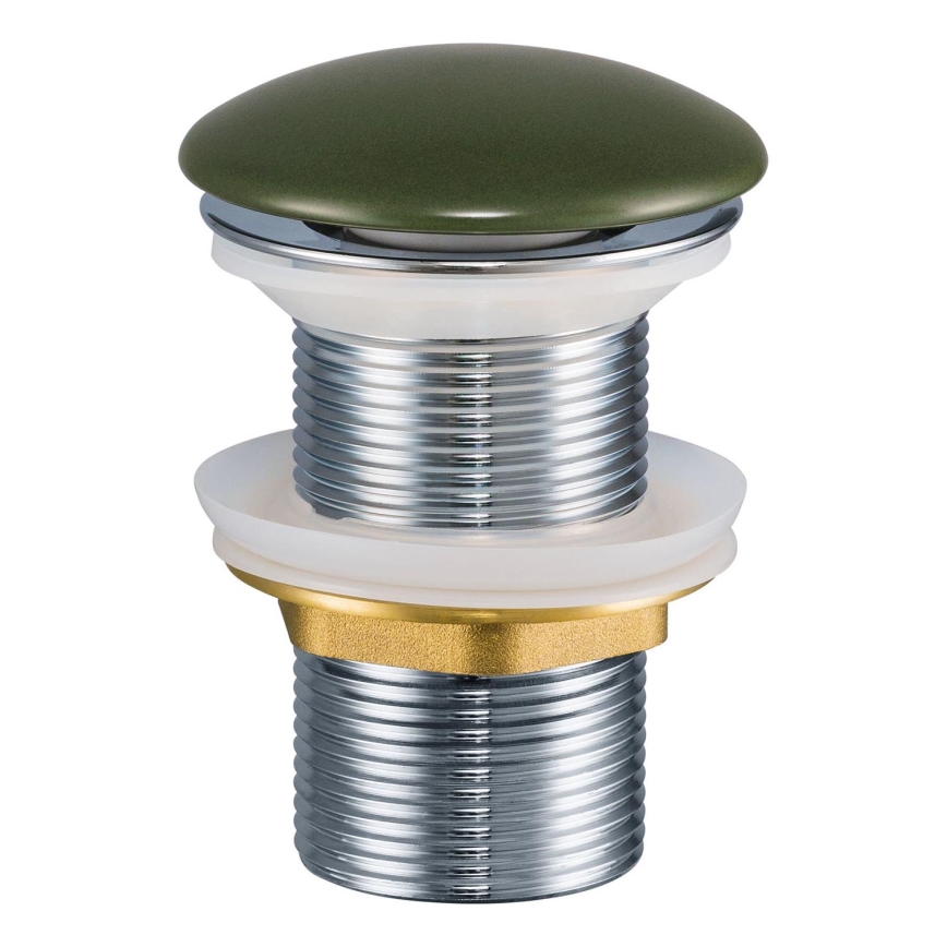 COMAD CLICK-CLACK T201MFG-3 - Відведення для умивальника CLICK-CLACK діаметр 7 см матовий зелений
