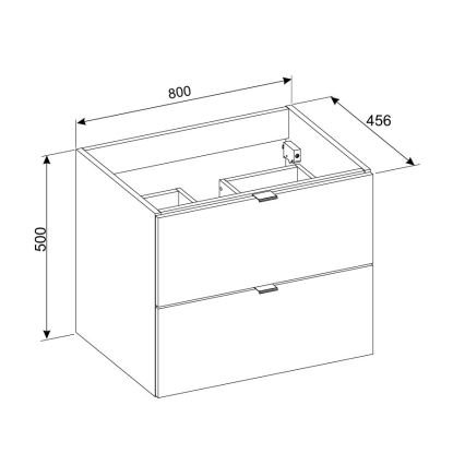 COMAD DALIA CASHMERE 82-80-46-2S - Тумба під умивальник DALIA 50×80 см, бежева