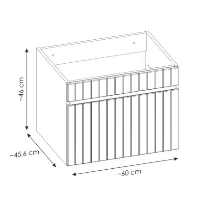 COMAD ICONIC CASHMERE 82-60-D-1S - Тумба под раковину ICONIC 46x60 см бежевого цвета