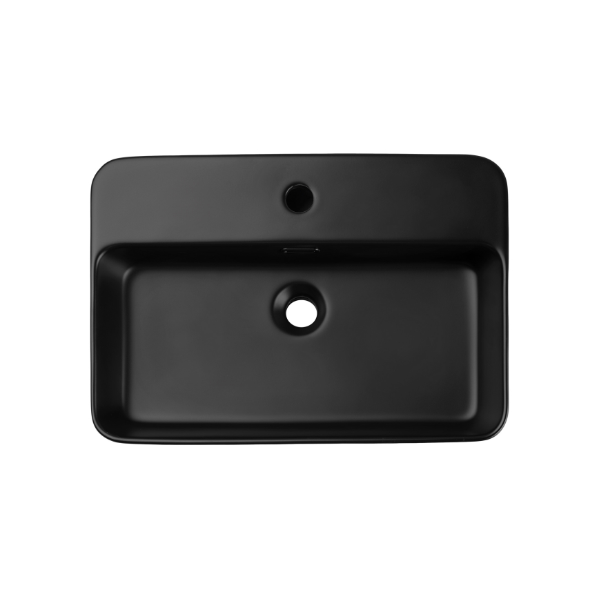COMAD TRUST 2 BLACK (E-6282) - Раковина на столешницу TRUST 55x38 см керамика/матовый черный