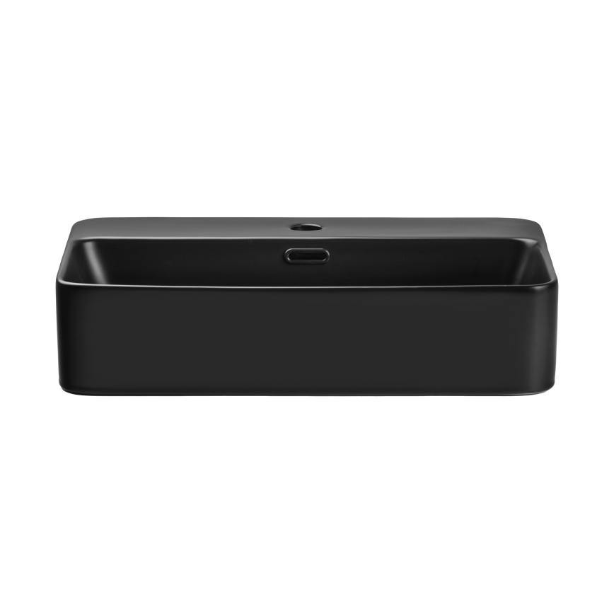 COMAD TRUST 2 BLACK (E-6282) - Раковина на столешницу TRUST 55x38 см керамика/матовый черный