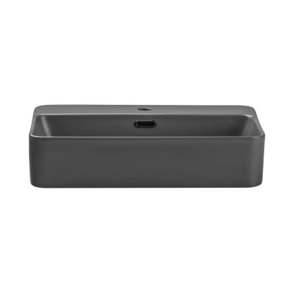 COMAD TRUST 2 MATT DARK GREY (E-6282) - Раковина на столешницу TRUST 55x38 см керамика/матовый серый