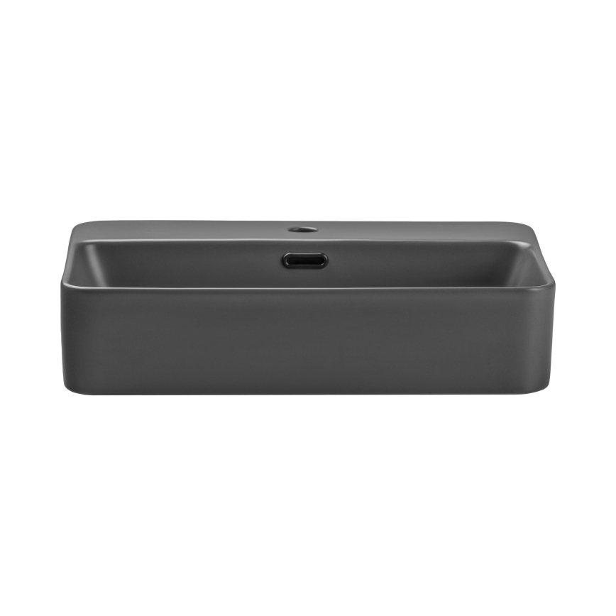 COMAD TRUST 2 MATT DARK GREY (E-6282) - Раковина на столешницу TRUST 55x38 см керамика/матовый серый