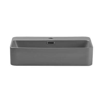 COMAD TRUST 2 MATT LIGHT GREY (E-6282) - Раковина на столешницу TRUST 55x38 см керамика/матовый серый