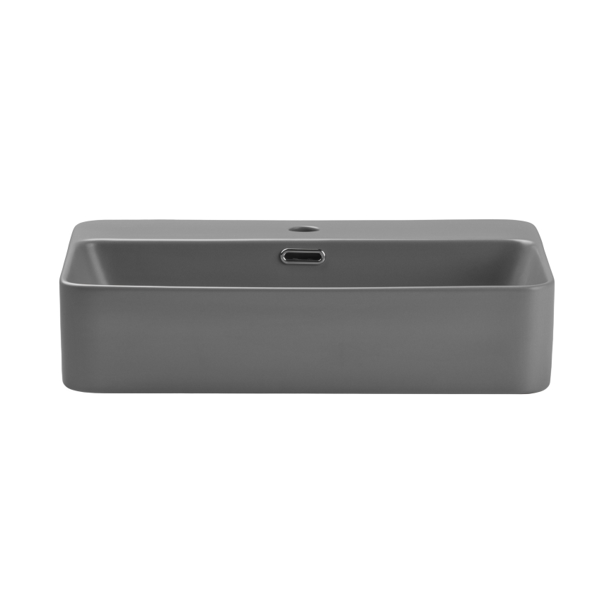COMAD TRUST 2 MATT LIGHT GREY (E-6282) - Раковина на столешницу TRUST 55x38 см керамика/матовый серый