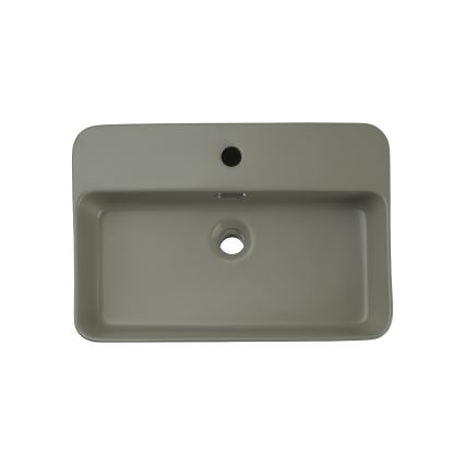 COMAD TRUST 2 OLIVER GREEN (E-6282) - Раковина на столешницу TRUST 55x38 см керамика/матовый зеленый