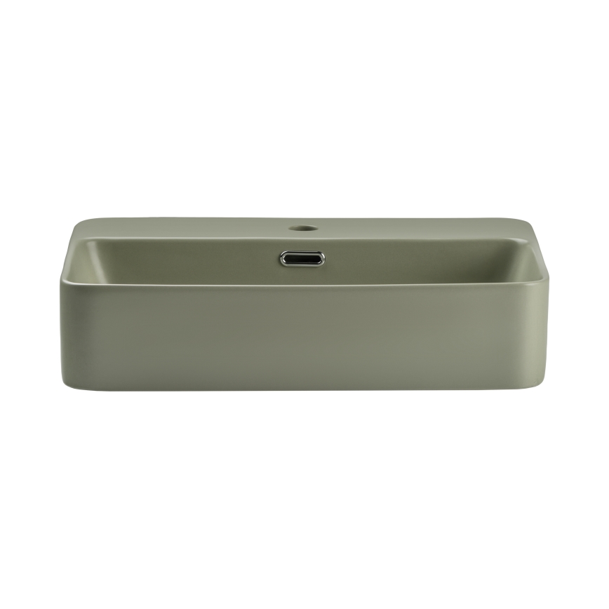 COMAD TRUST 2 OLIVER GREEN (E-6282) - Раковина на столешницу TRUST 55x38 см керамика/матовый зеленый