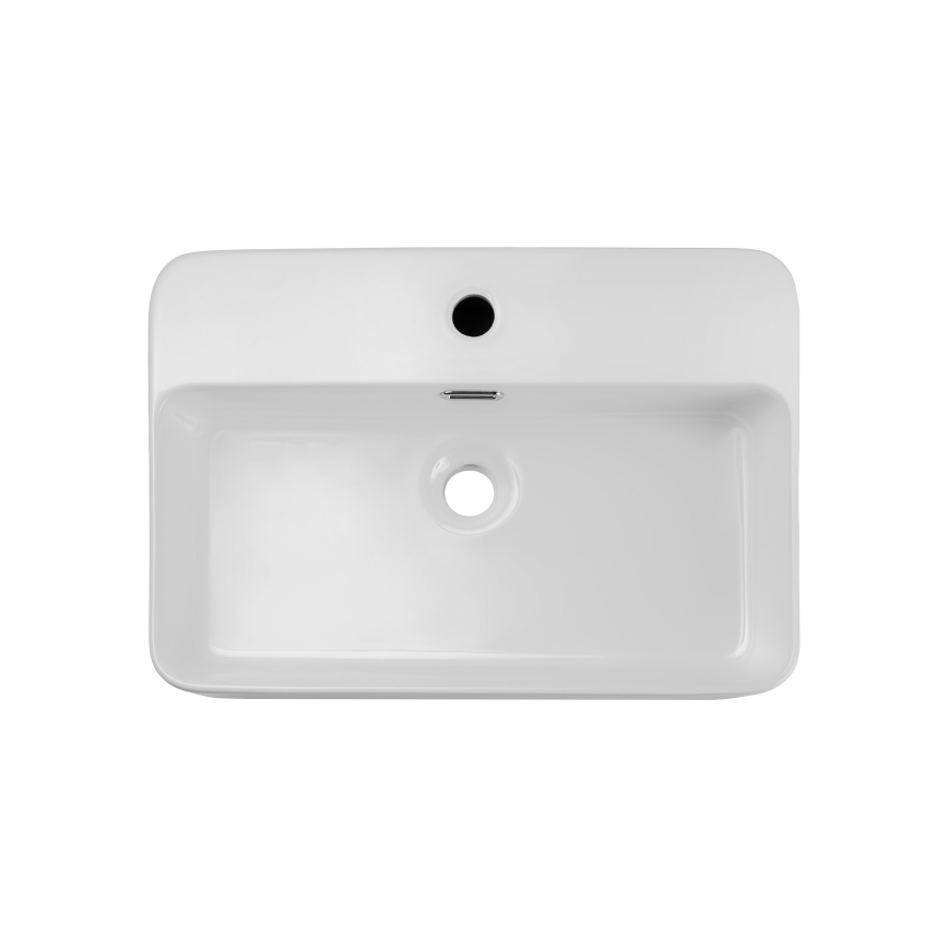 COMAD TRUST 2 WHITE (E-6282) - Раковина на столешницу TRUST 55x38 см керамика/блестящий белый