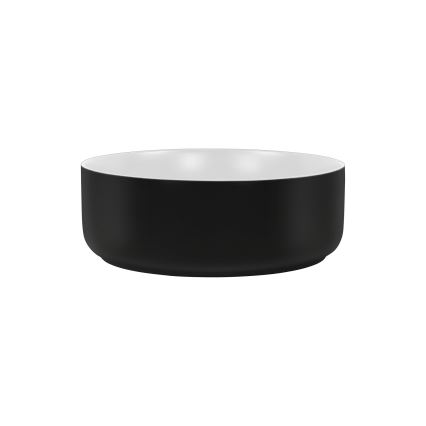 COMAD UM-6259 SIMPLE 8. - Раковина на столешницу SIMPLE диаметр 36 см керамика/матовый белый/матовый черный
