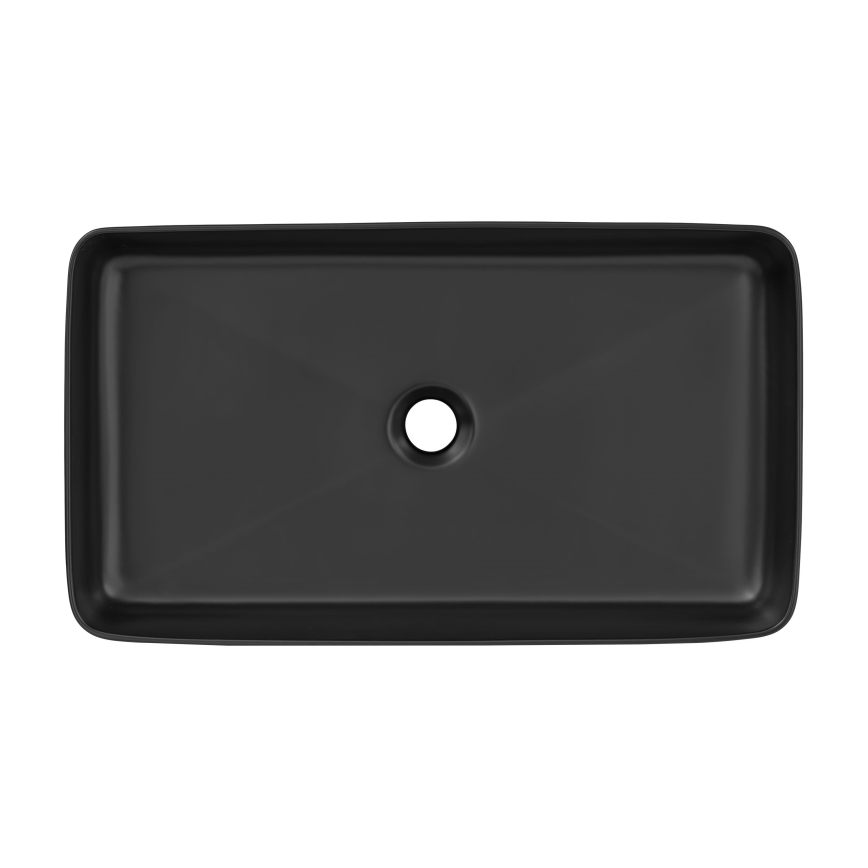 COMAD UM-6275 SLIM 60 BLACK DP - Умивальник накладний (на стільницю) SLIM 61x34 см кераміка/матовий чорний