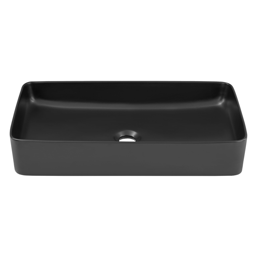 COMAD UM-6275 SLIM 60 BLACK DP - Умивальник накладний (на стільницю) SLIM 61x34 см кераміка/матовий чорний
