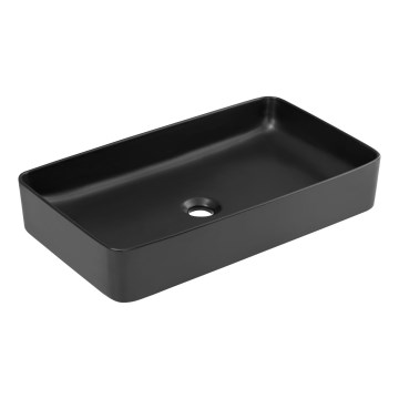COMAD UM-6275 SLIM 60 BLACK DP - Умивальник накладний (на стільницю) SLIM 61x34 см кераміка/матовий чорний