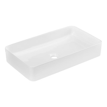 COMAD UM-6275 SLIM 60 WHITE DP - Умивальник накладний (на стільницю) SLIM 61x34 см кераміка/глянцевий білий