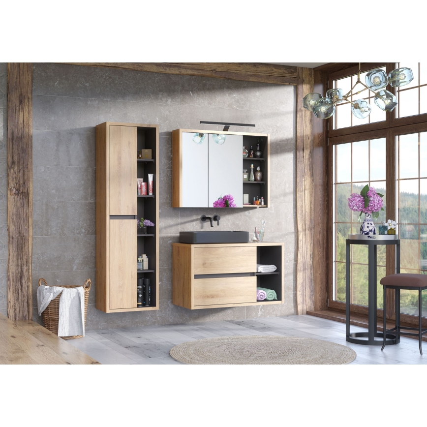 COMAD UM-6276 SLIM 40 BLACK DP - Умивальник накладний (на стільницю) SLIM 37x37 см кераміка/матовий чорний