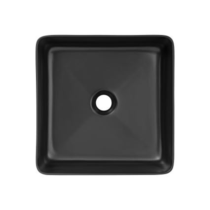 COMAD UM-6276 SLIM 40 BLACK DP - Умивальник накладний (на стільницю) SLIM 37x37 см кераміка/матовий чорний