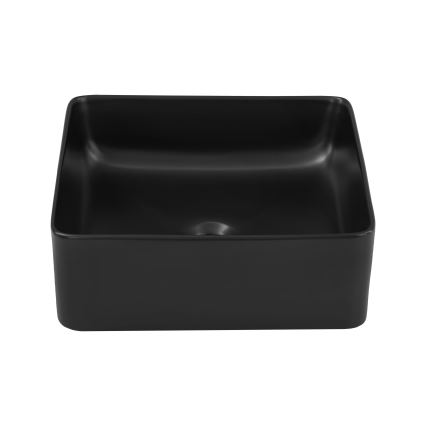COMAD UM-6276 SLIM 40 BLACK DP - Умивальник накладний (на стільницю) SLIM 37x37 см кераміка/матовий чорний