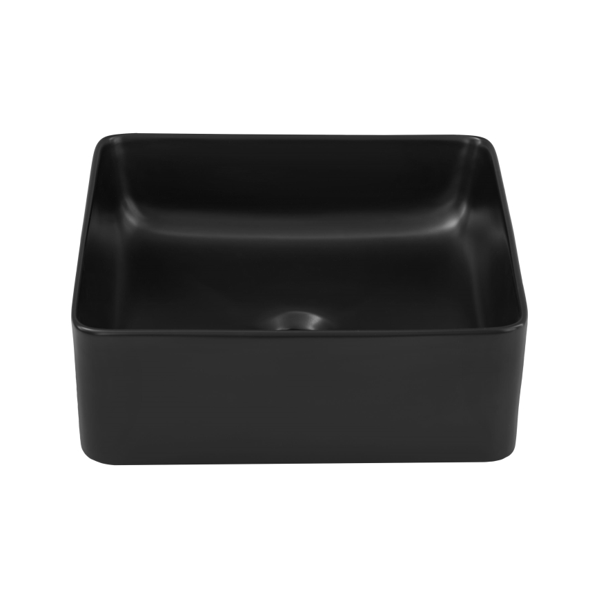 COMAD UM-6276 SLIM 40 BLACK DP - Умивальник накладний (на стільницю) SLIM 37x37 см кераміка/матовий чорний