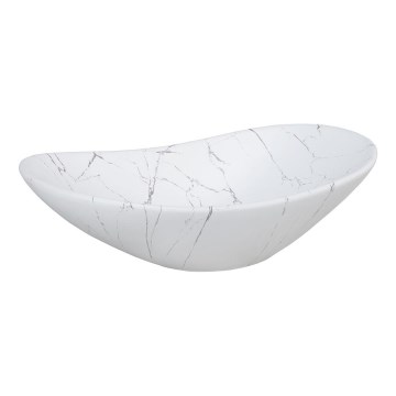 COMAD UN-LENA-MW17 - Умивальник накладний (на стільницю) LENA 61,5x36 см кераміка/матовий білий