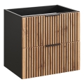 COMAD XILO BLACK WOTAN 82-60-D-2S - Тумба під умивальник для ванної XILO 57x60,2 см чорна/дуб wotan