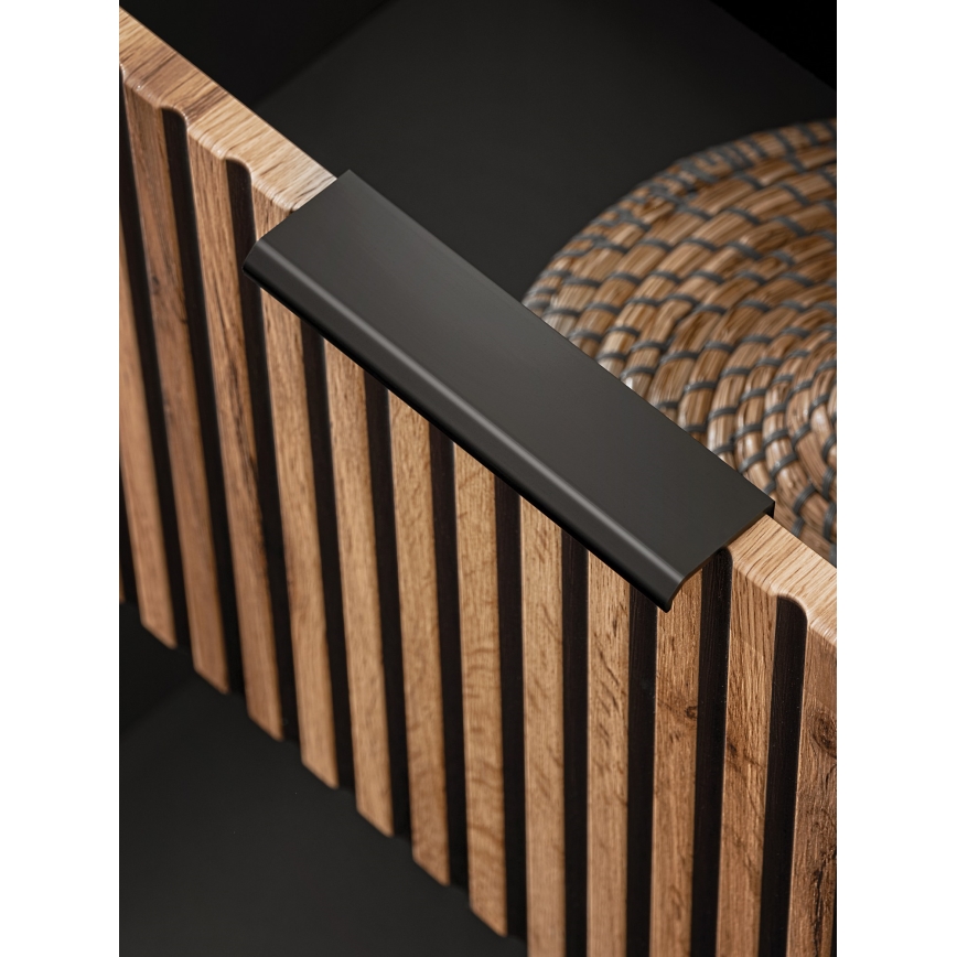 COMAD XILO BLACK WOTAN 82-80-D-2S - Тумба под раковину для ванной XILO 57x80,2 см чёрная/дуб Wotan