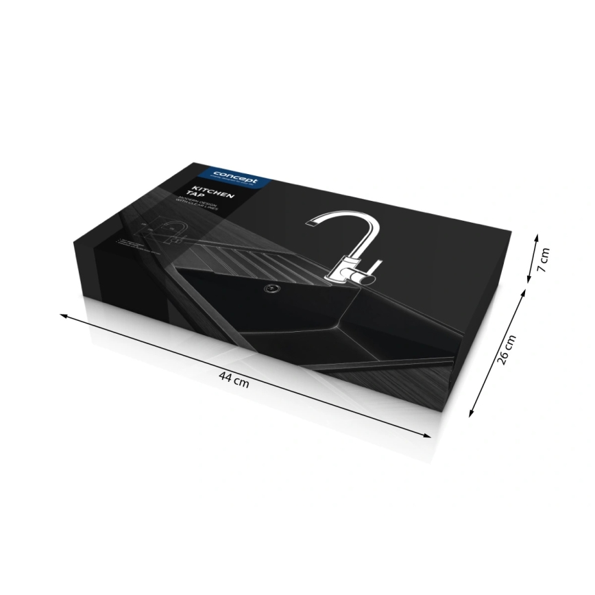 Concept BDG3334BC - Змішувач для кухонної мийки, 33,5 см, граніт/чорний