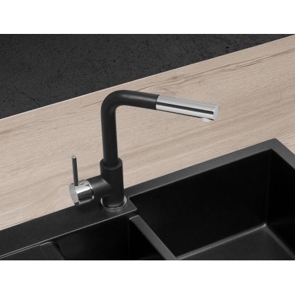Concept BDG4527BC - Смеситель для мойки с выдвижной лейкой 26,9 cm гранит/чёрный