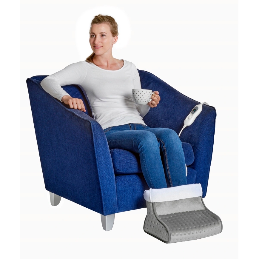 Concept BV1020 - Электрическая грелка для ног 100 Вт/230 В 30x30 см, серо‑белая