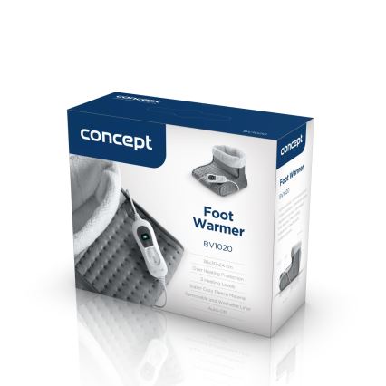 Concept BV1020 - Электрическая грелка для ног 100 Вт/230 В 30x30 см, серо‑белая